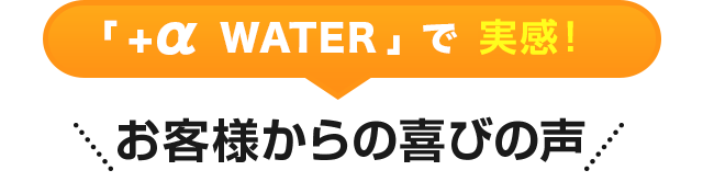 「プラスアルファVer.2」で実感!